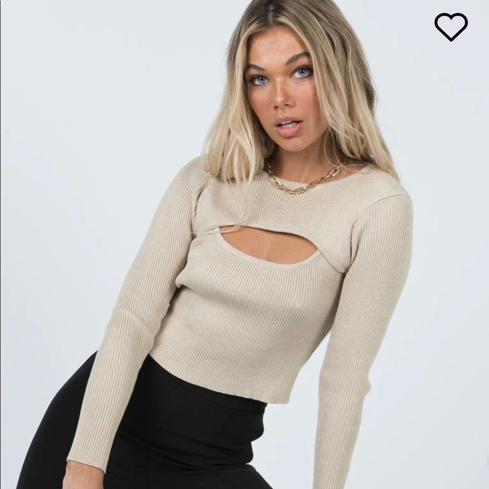Princess Polly Theresa Sweater Beige M/L